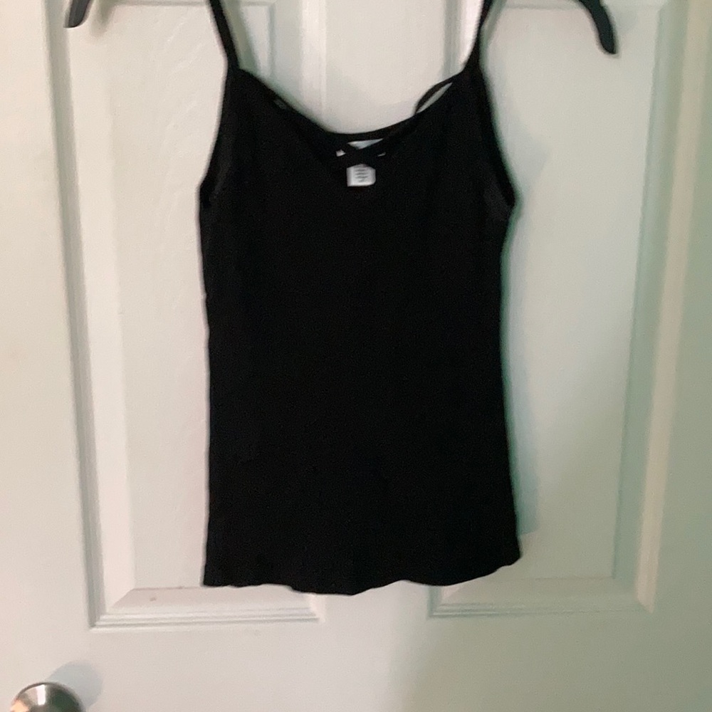 Black criss cross tank top
